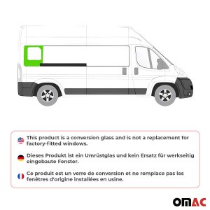 RAM PROMASTER Rear Side Fixed Glass - Right - Omac - L3 Galaxy (Sliding Door) - 2014 RAM PROMASTER Rear Side Fixed Glass - Right - Omac - L3 Galaxy (Sliding Door) - 2014